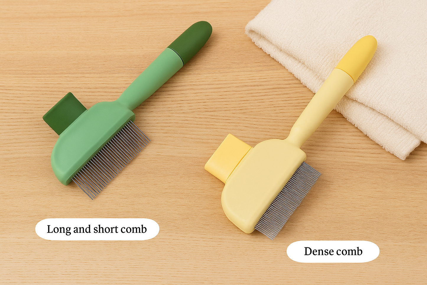 FurEase Flea Comb & Shedding Brush