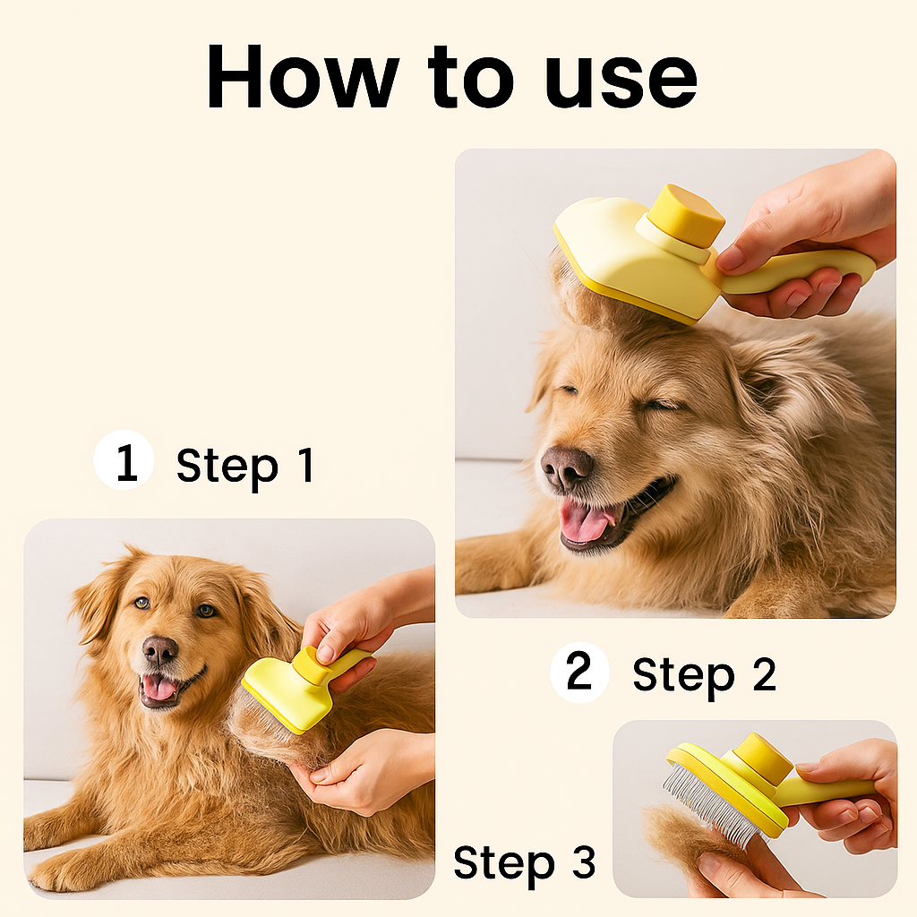 FurEase Flea Comb & Shedding Brush