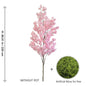 100-220Cm New Artificial Cherry Tree Plant Natural Trunk Silk Fake Leave Ornament Outdoor Faux Plant for Wedding Home Room Decor