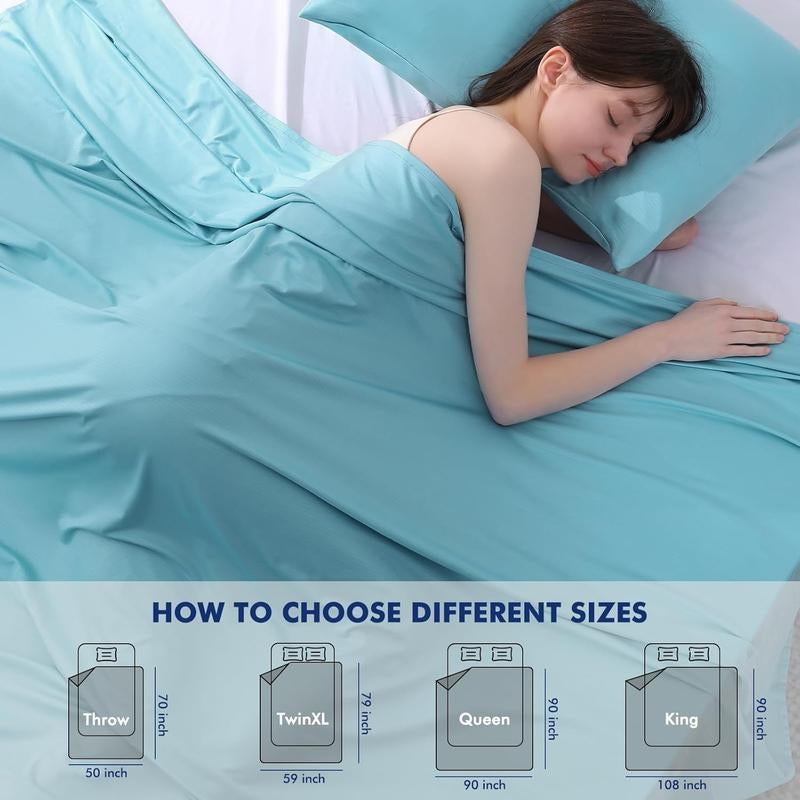 Elegear Arc-Chill 3.0 Cooling Blanket for Hot Sleepers - Lightweight, Breathable Summer Blanket with Silver Ion Technology for Sensitive Skin, Ideal for Home, Bed, Couch, and Office