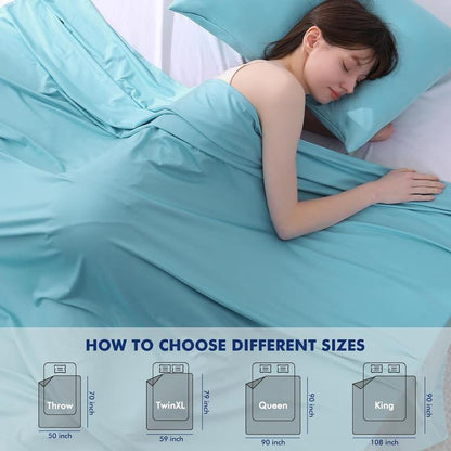 Elegear Arc-Chill 3.0 Cooling Blanket for Hot Sleepers - Lightweight, Breathable Summer Blanket with Silver Ion Technology for Sensitive Skin, Ideal for Home, Bed, Couch, and Office