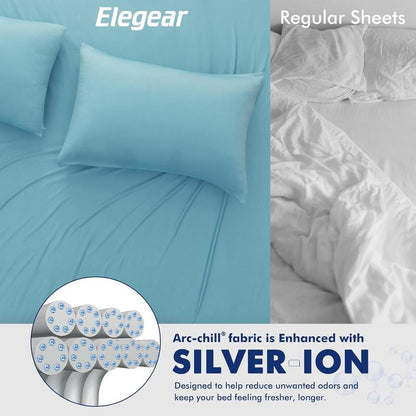 Elegear Arc-Chill 3.0 Cooling Blanket for Hot Sleepers - Lightweight, Breathable Summer Blanket with Silver Ion Technology for Sensitive Skin, Ideal for Home, Bed, Couch, and Office